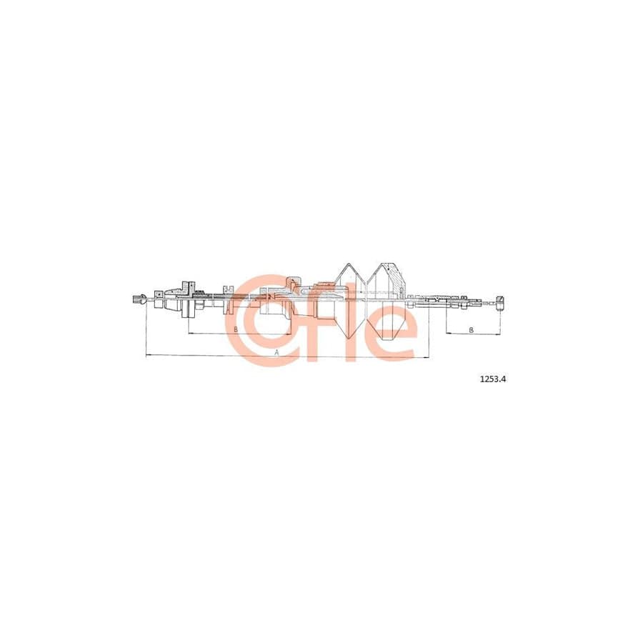 COFLE 1253.4 Throttle Cable for FIAT Uno Hatchback (146)