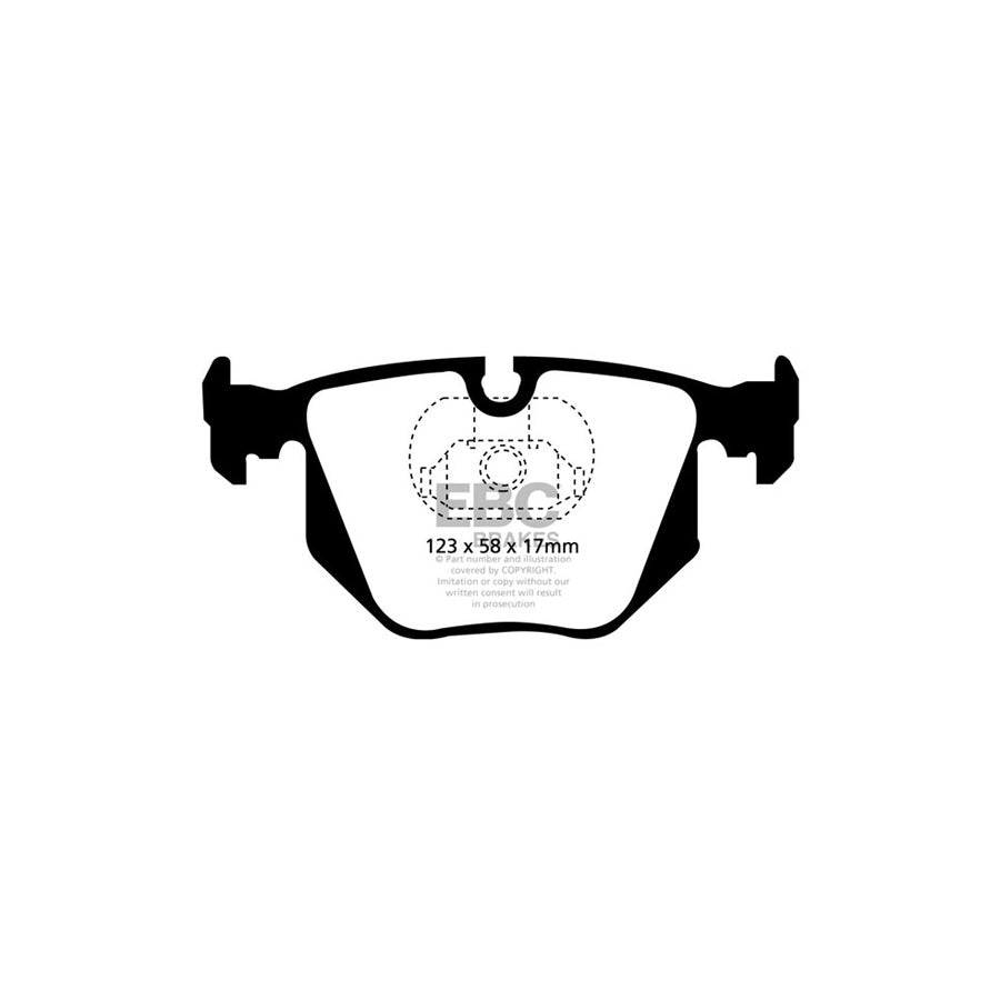 EBC PD08KR107 BMW E83 Yellowstuff Rear Brake Pad & USR Disc Kit - ATE Caliper 2 | ML Performance UK Car Parts