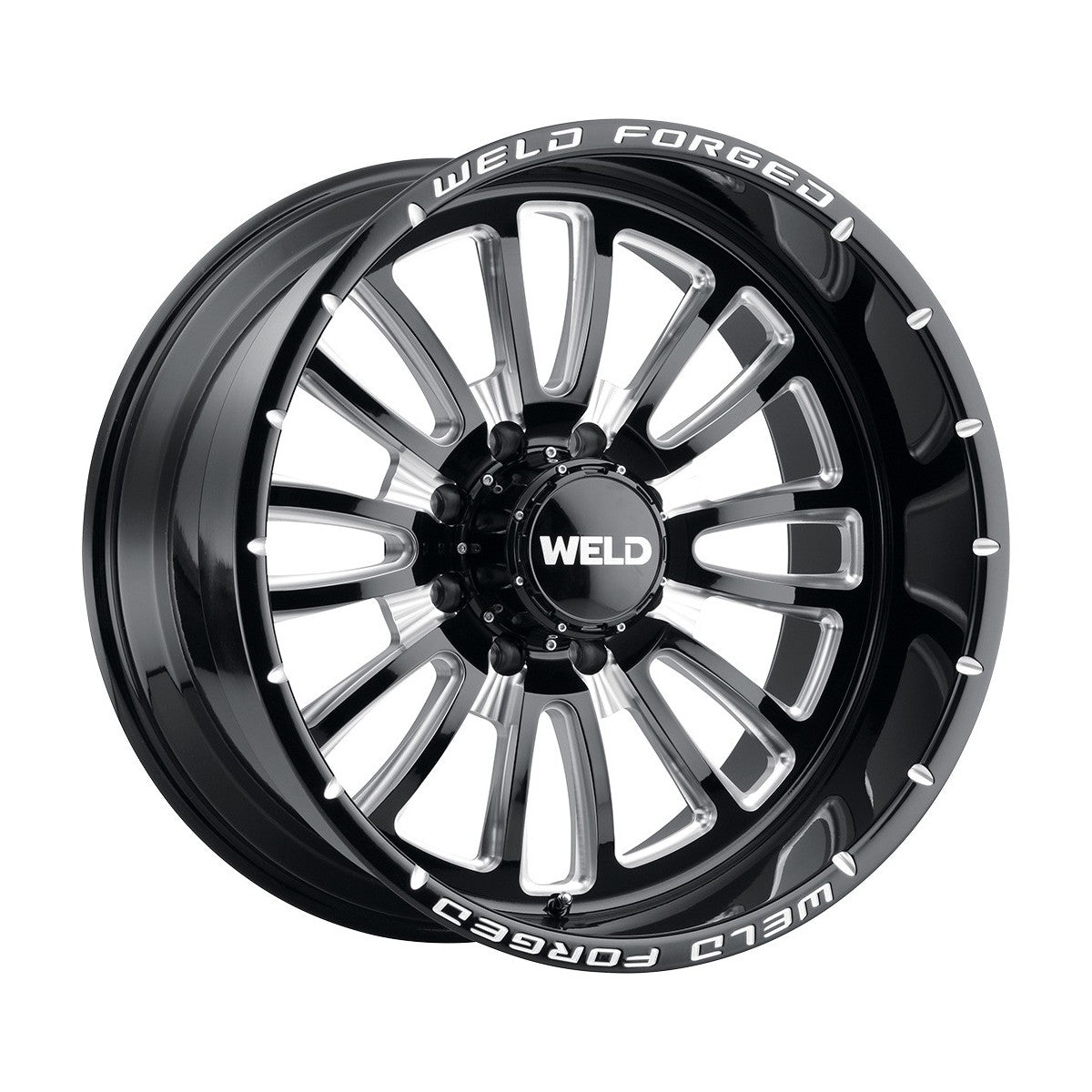 Weld W70902082BAA Vektor Xt Wheel 20x12 8x165.1 ET-51 BS4.5 Gloss Black & Contrast Cut
