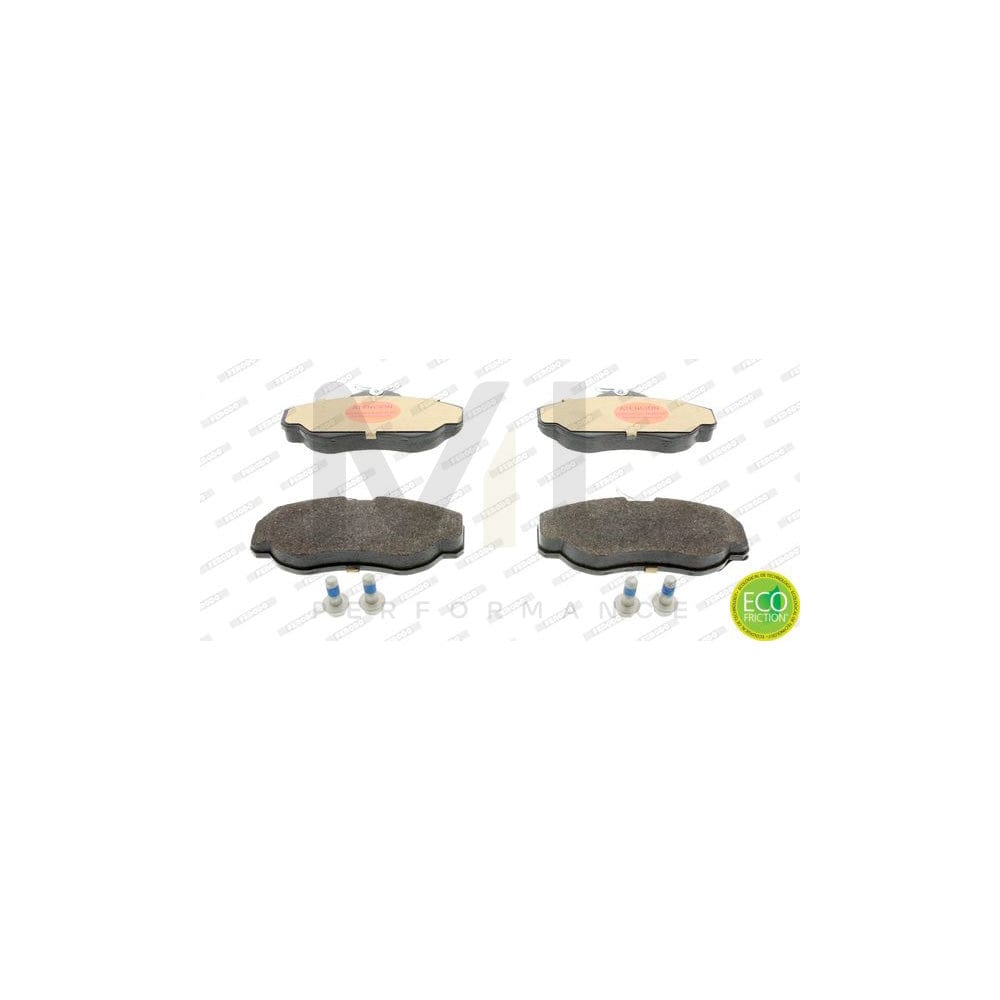 Ferodo Premier Eco Friction FDB980 Brake Pad Set Not Prepared for Wear Indicator, With Brake Caliper Screws, With Accessories