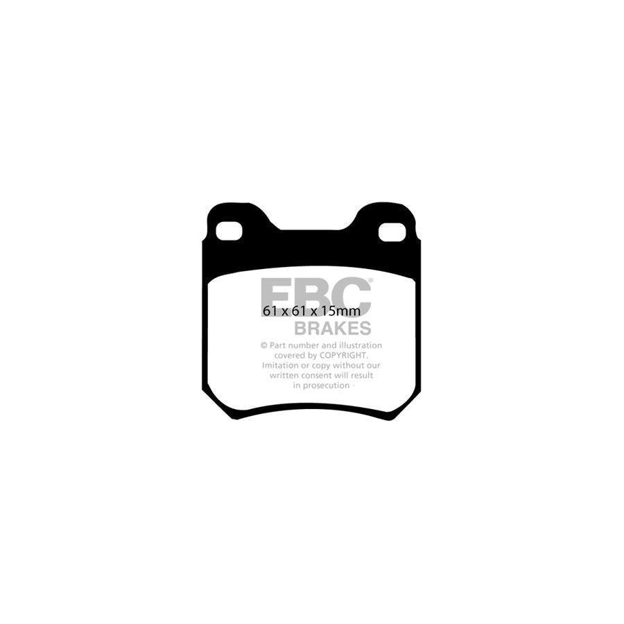 EBC PD03KR649 Saab 45055 Yellowstuff Rear Brake Pad & Plain Disc Kit - ATE Caliper 2 | ML Performance UK Car Parts
