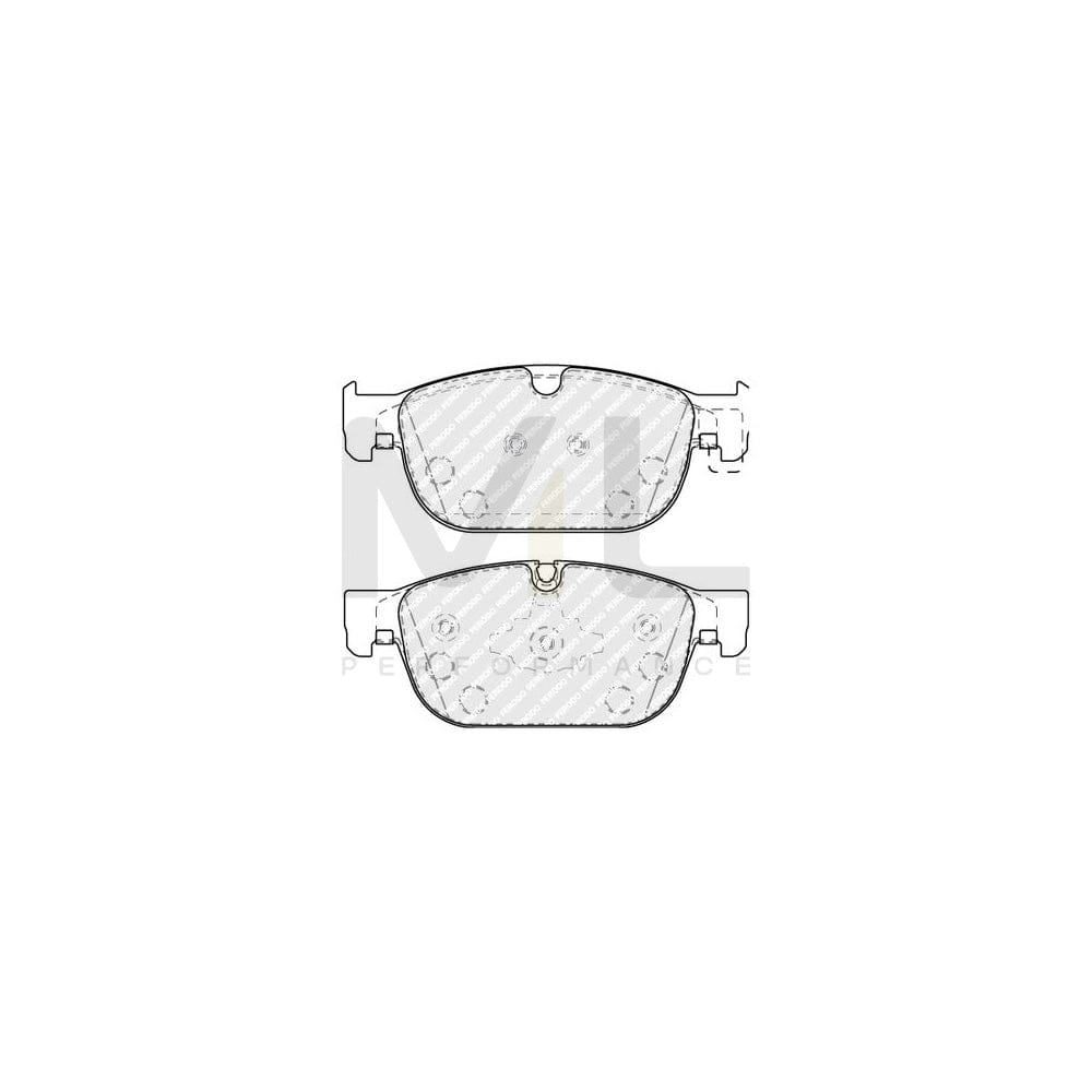 Ferodo FDB5117 Brake Pad Set Prepared for Wear Indicator, With Piston Clip, Without Accessories