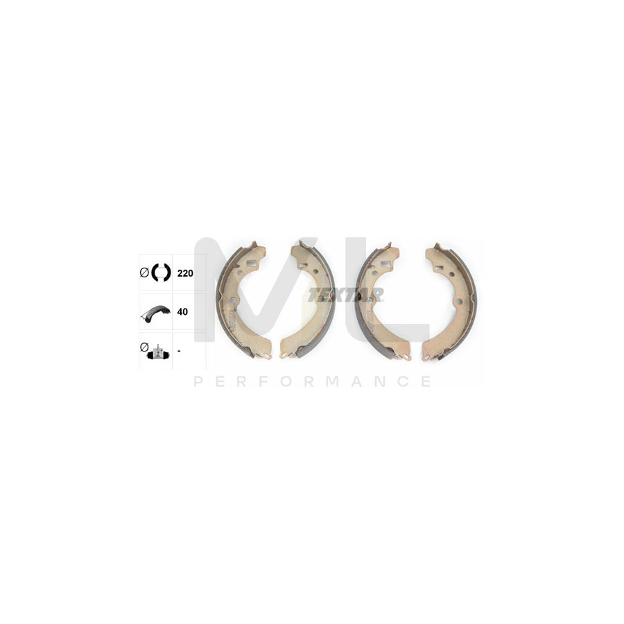 TEXTAR 91041200 Brake Shoe Set without handbrake lever