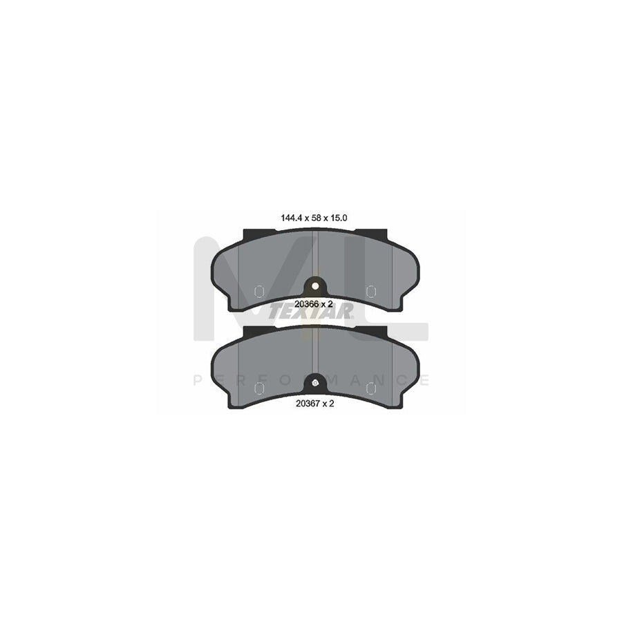 TEXTAR 2036602 Brake pad set with acoustic wear warning