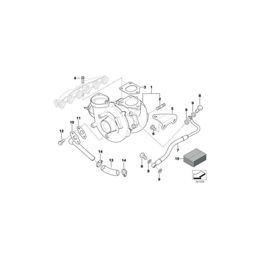 Genuine BMW 11652248056 E39 E38 E60 Support (Inc. 730d, 525d & 530d)