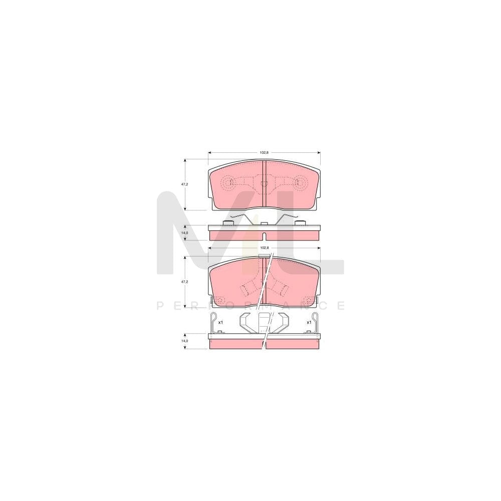TRW Gdb886 Brake Pad Set With Acoustic Wear Warning