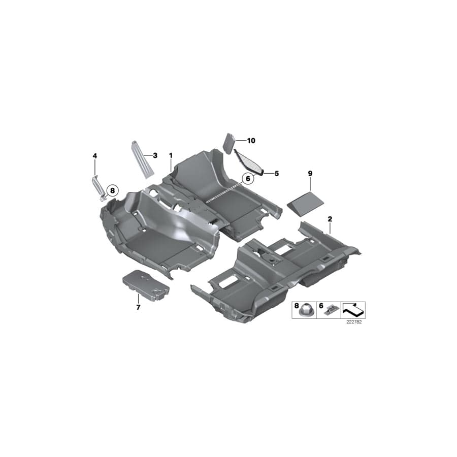 Genuine BMW 51477230919 F10 F11 Trim For Footrest EVERESTGRAU (Inc. 535i, 530d & 520d)