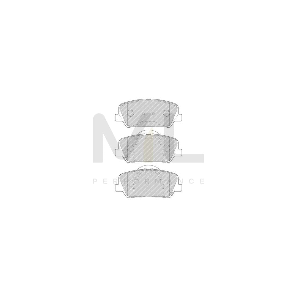 Ferodo FDB4984 Brake Pad Set With Acoustic Wear Warning, With Accessories