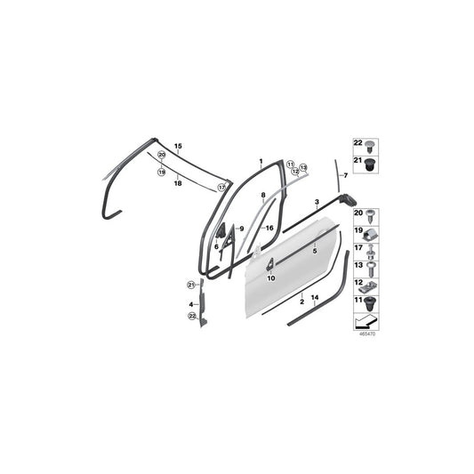Genuine BMW 51767279772 F33 F83 Sealing A-Pillar (Inc. 428iX, 428i & 435iX)