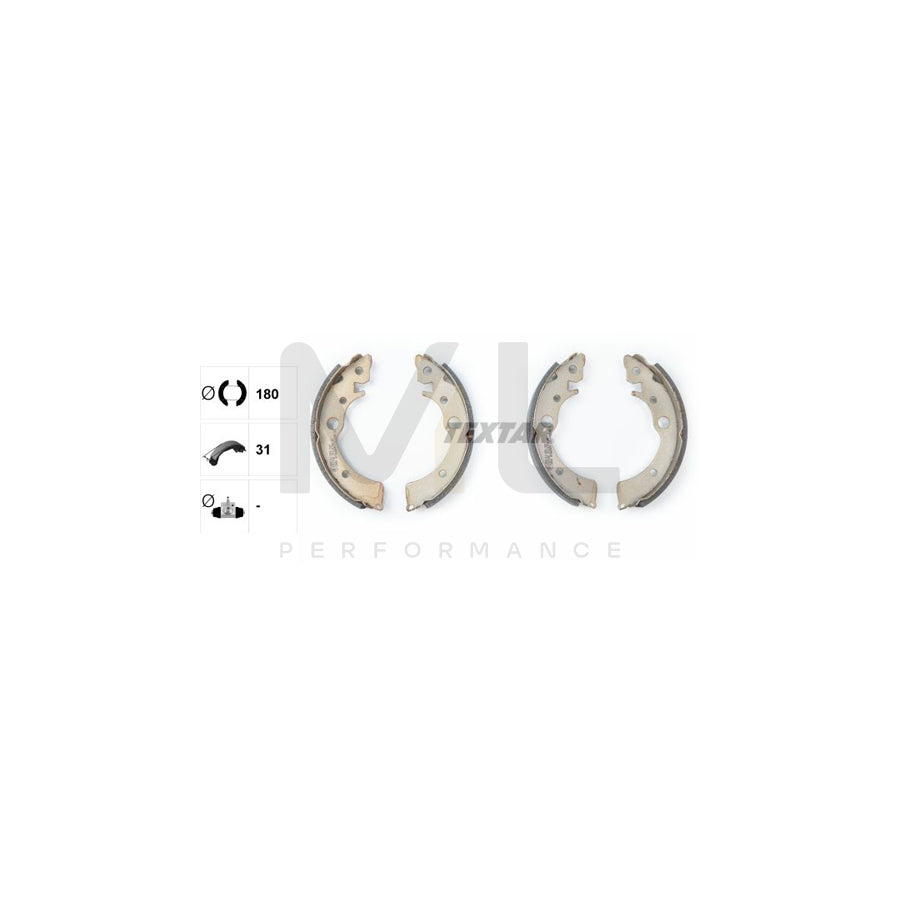 TEXTAR 91034700 Brake Shoe Set without handbrake lever