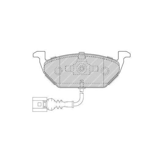 Ferodo FQT1635 Brake Pad Set Front Axle, Incl. Wear Warning Contact, With Piston Clip
