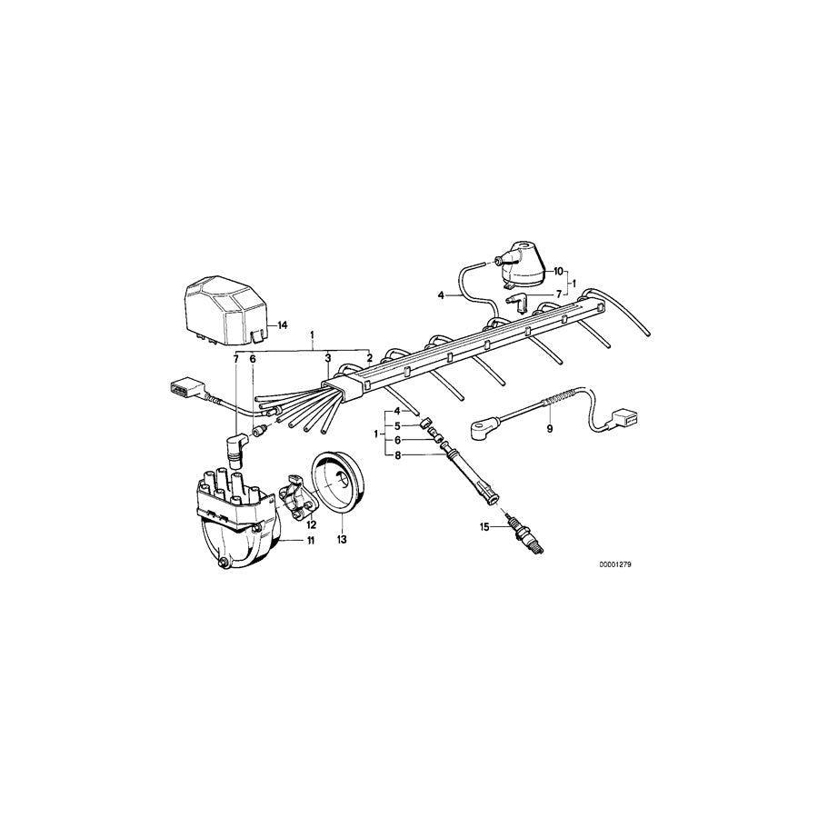 Genuine BMW 12121720525 E24 Ignition Wiring (Inc. 635CSi)