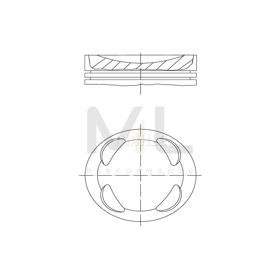 MAHLE ORIGINAL 607 78 00 Piston 81,0 mm | ML Performance Car Parts