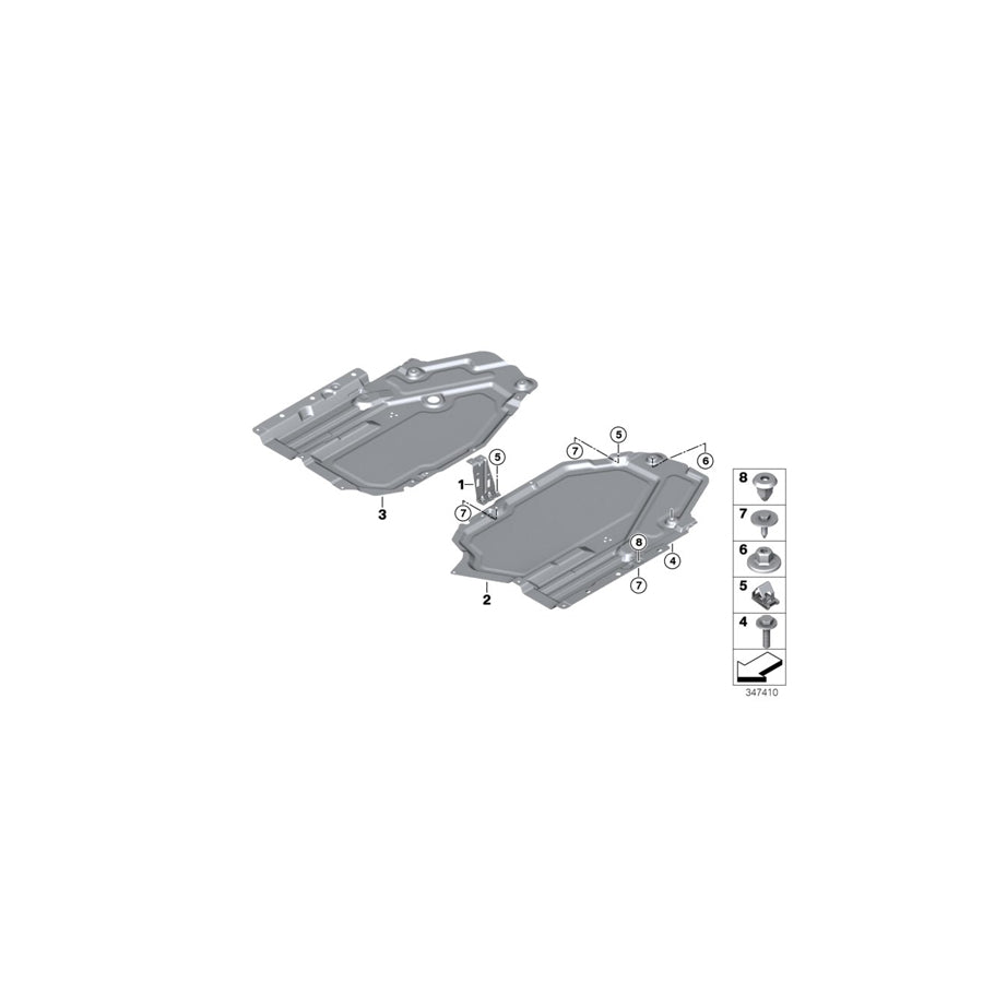 Genuine BMW 51757328446 F15 F16 Underride Portection, Tank, Right (Inc. X5 40eX & X6 28iX)