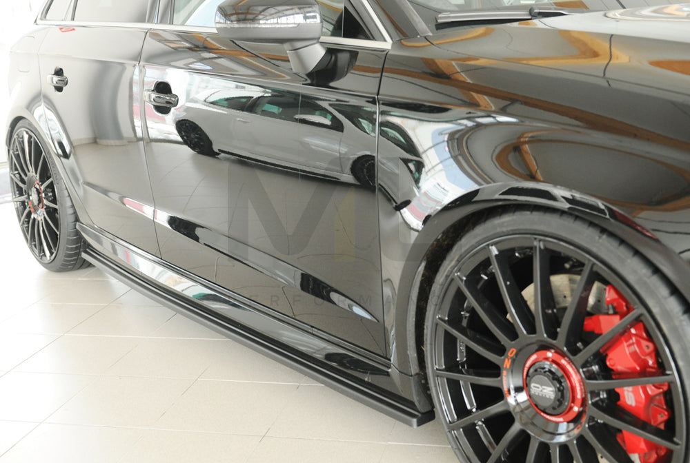 Rieger 00088233 Audi 8V RS3 Side Skirt Splitter 4 | ML Performance UK Car Parts