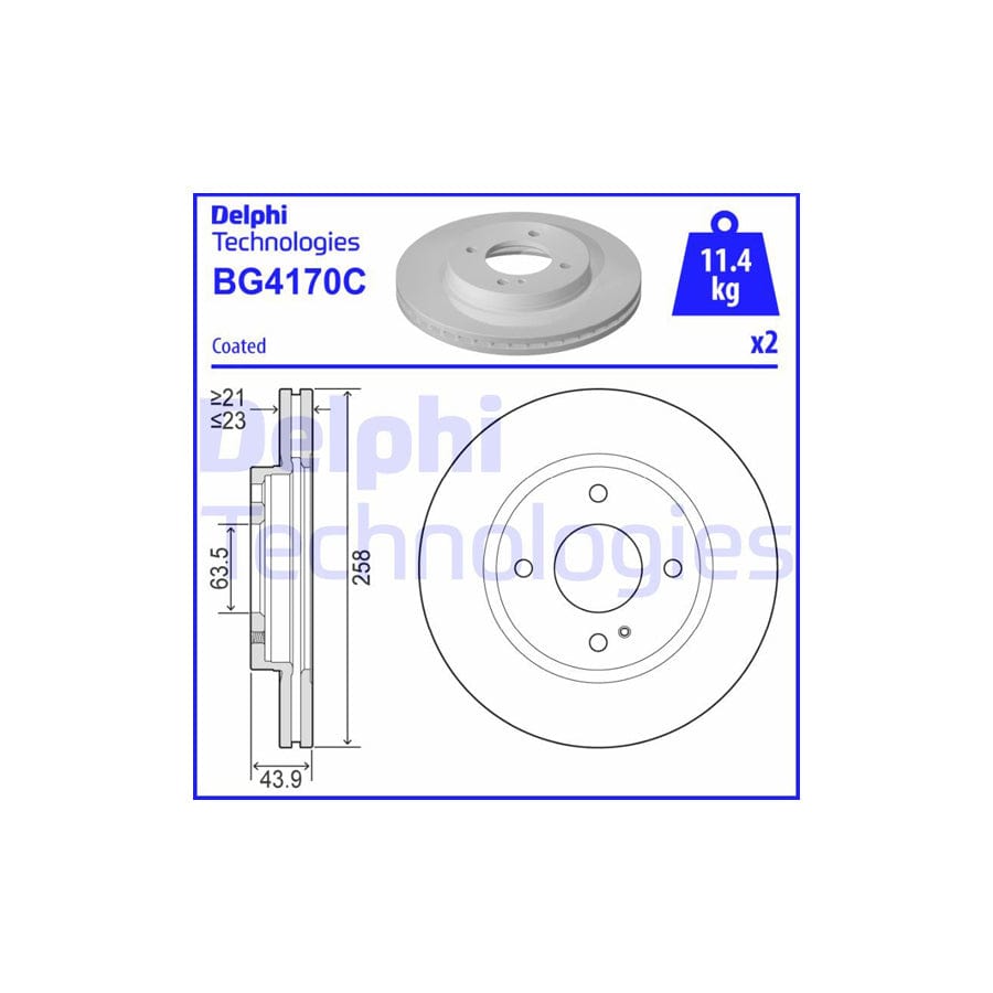 Delphi Bg4170C Brake Disc