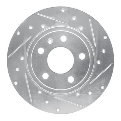 R1 Concepts R1 00-09 Audi A4 (USA/Canada) Rear Right Drilled & Slotted Silver Brake Rotor