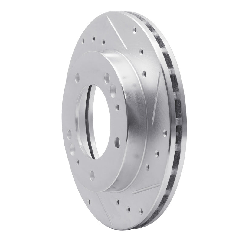 R1 Concepts R1 2006-2015 Jaguar XJR Rear Right Drilled & Slotted Silver Brake Rotor