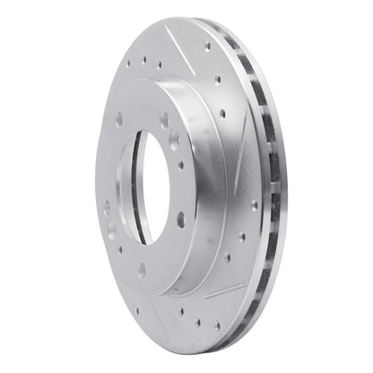 R1 Concepts R1 2006-2015 Jaguar XJR Rear Right Drilled & Slotted Silver Brake Rotor