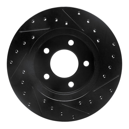 R1 Concepts R1 93-97 Chrysler Intrepid Front Left Drilled & Slotted Black Brake Rotor