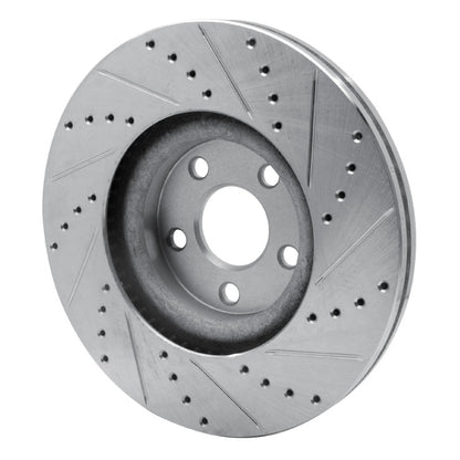 R1 Concepts R1 17-20 Lincoln MKZ Front Left Drilled & Slotted Silver Brake Rotor