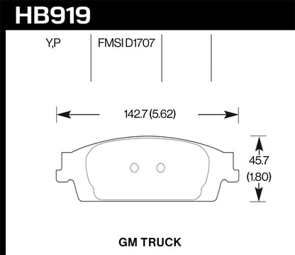Hawk Performance Hawk 14-18 Chevy Silverado Street LTS Rear Brake Pads