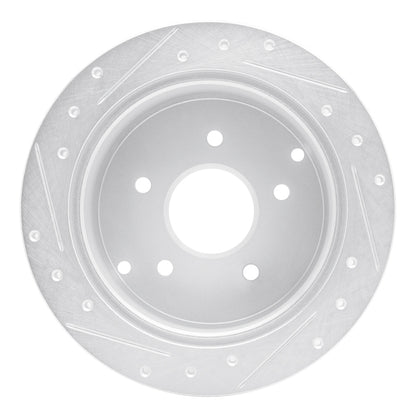 R1 Concepts R1 04-04 Pontiac GTO Rear Right Drilled & Slotted Silver Brake Rotor