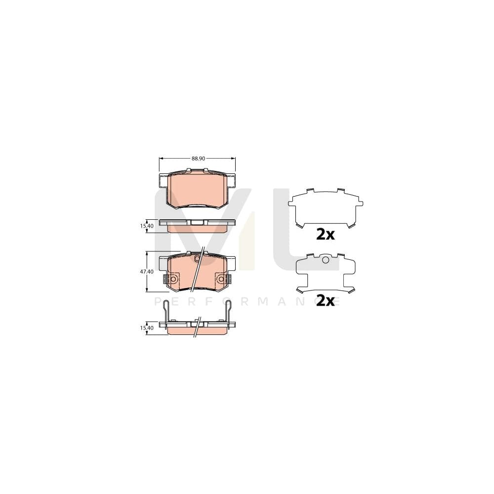 TRW Gdb3516 Brake Pad Set With Acoustic Wear Warning