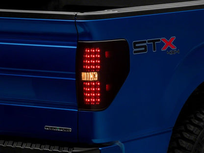Raxiom 09-14 Ford F-150 Styleside Axial Series LED Tail Lights- Black Housing (Smoked Lens)