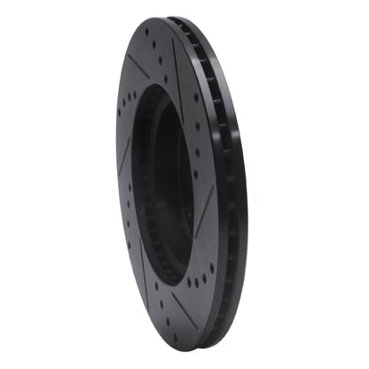 R1 Concepts R1 03-17 Acura ILX Front Left Drilled & Slotted Black Brake Rotor