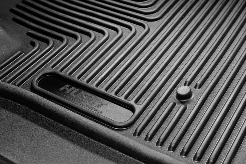 Husky Liners 19-23 Chevrolet Silverado 1500 Crew Cab WeatherBeater Blk Front & 2nd Seat Floor Liners