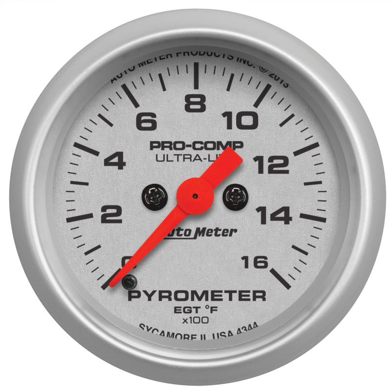 Autometer Ultra-Lite 52mm 0-1600 Deg F Electronic EGT Kit