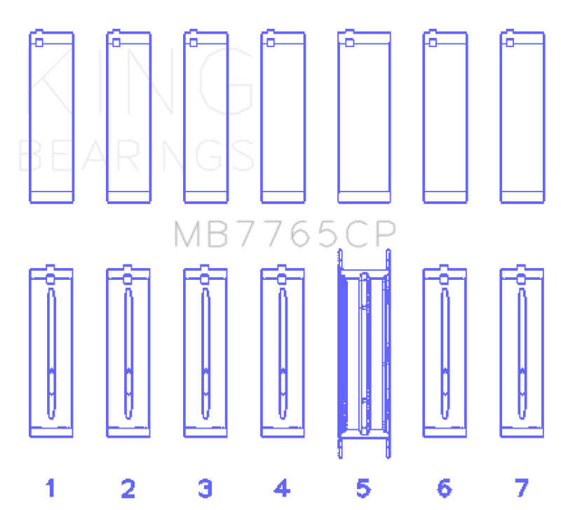 King Engine Bearings GMC 4.2 Vortec L6 Main Bearing Set