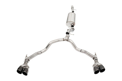 CORSA Performance Corsa 2021-2025 Tahoe / GMC Yukon 4DR 6.2L 4WD Dual Rear 3in - 2.75in Sport Cat-Back DW 4in BLKTips
