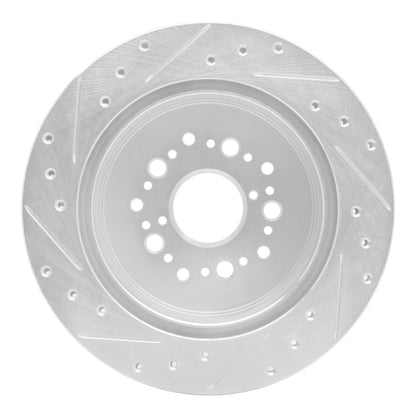R1 Concepts R1 92-00 Lexus SC400 Rear Right Drilled & Slotted Silver Brake Rotor