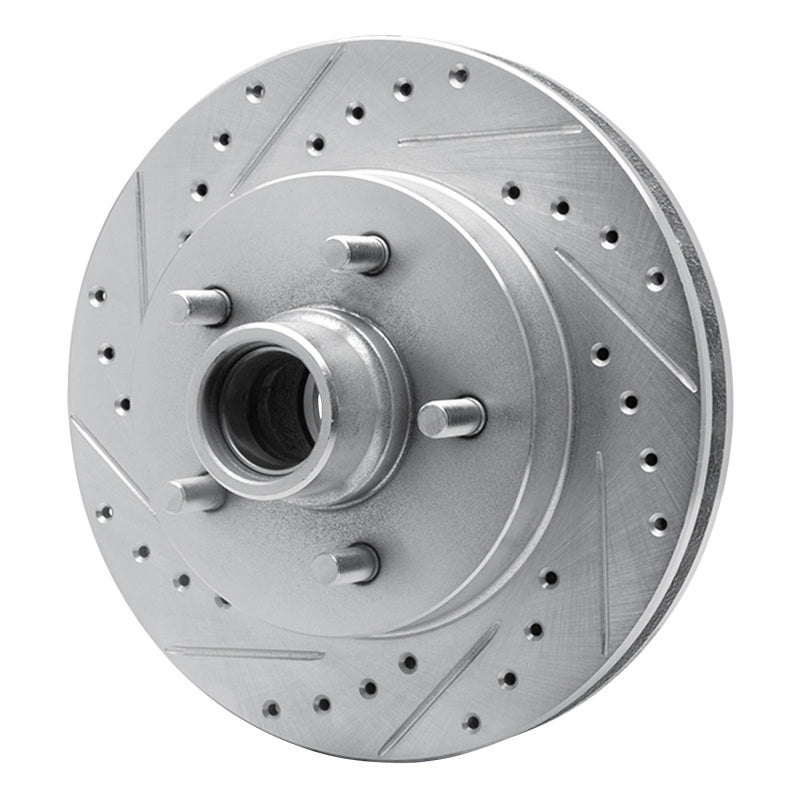 R1 Concepts R1 1992-2002 Chevrolet C1500 Front Left Drilled & Slotted Silver Brake Rotor