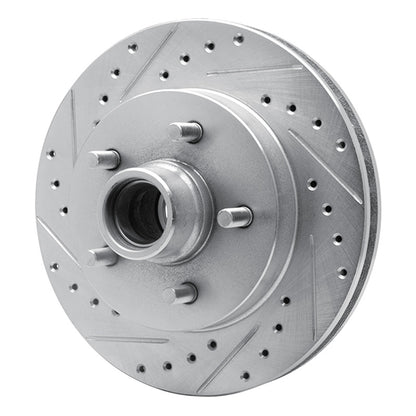 R1 Concepts R1 1992-2002 Chevrolet C1500 Front Left Drilled & Slotted Silver Brake Rotor