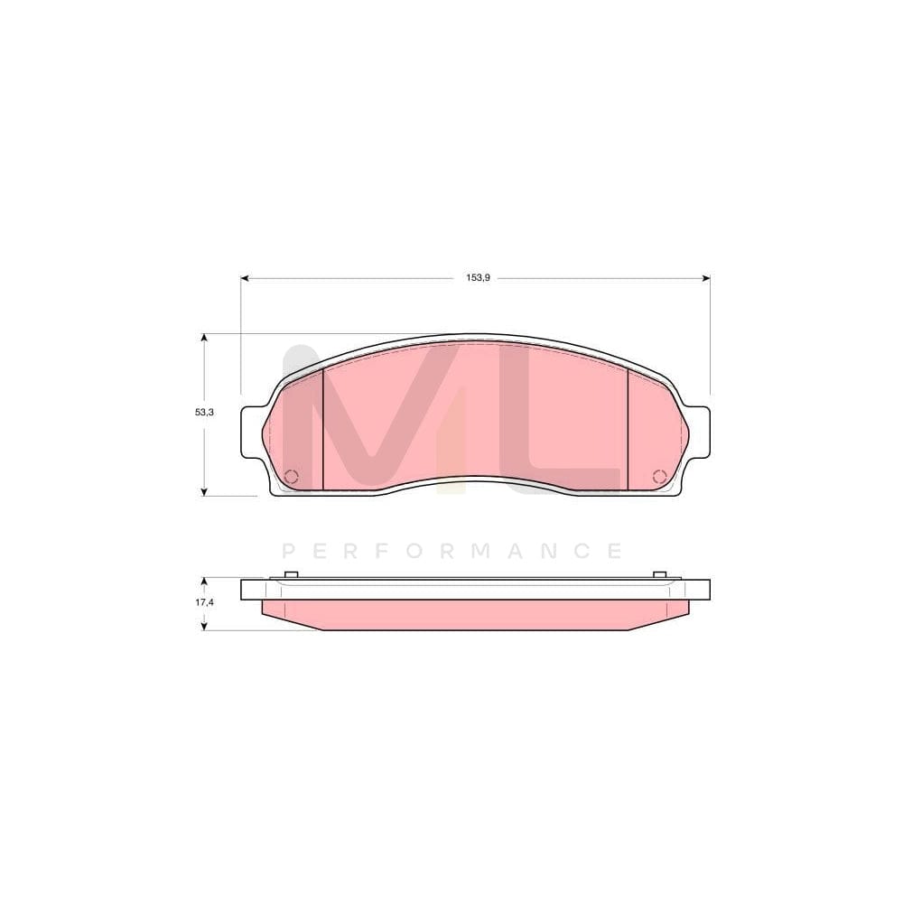 TRW Gdb4131 Brake Pad Set Not Prepared For Wear Indicator