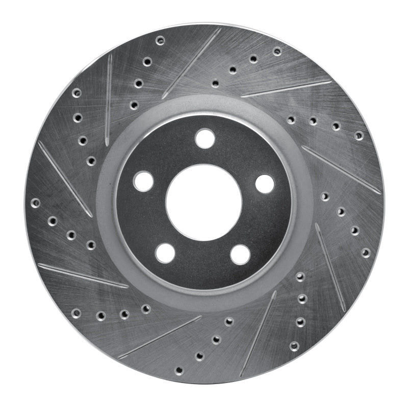 R1 Concepts R1 17-20 Lincoln MKZ Front Left Drilled & Slotted Silver Brake Rotor