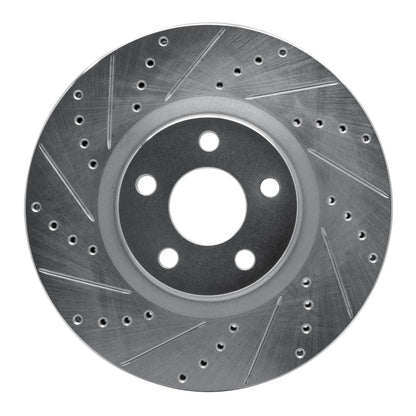 R1 Concepts R1 17-20 Lincoln MKZ Front Left Drilled & Slotted Silver Brake Rotor