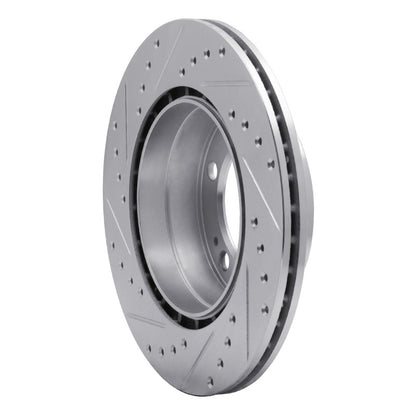R1 Concepts R1 97-04 Porsche Boxster Rear Right Drilled & Slotted Silver Brake Rotor
