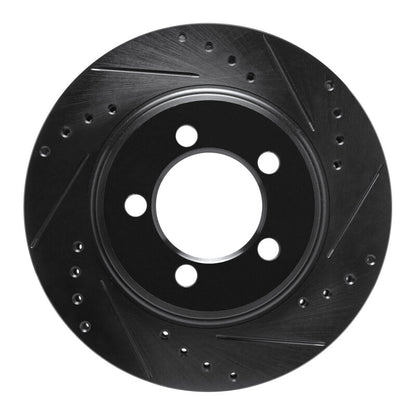R1 Concepts R1 67-67 Ford Galaxie Front Right Drilled & Slotted Black Brake Rotor