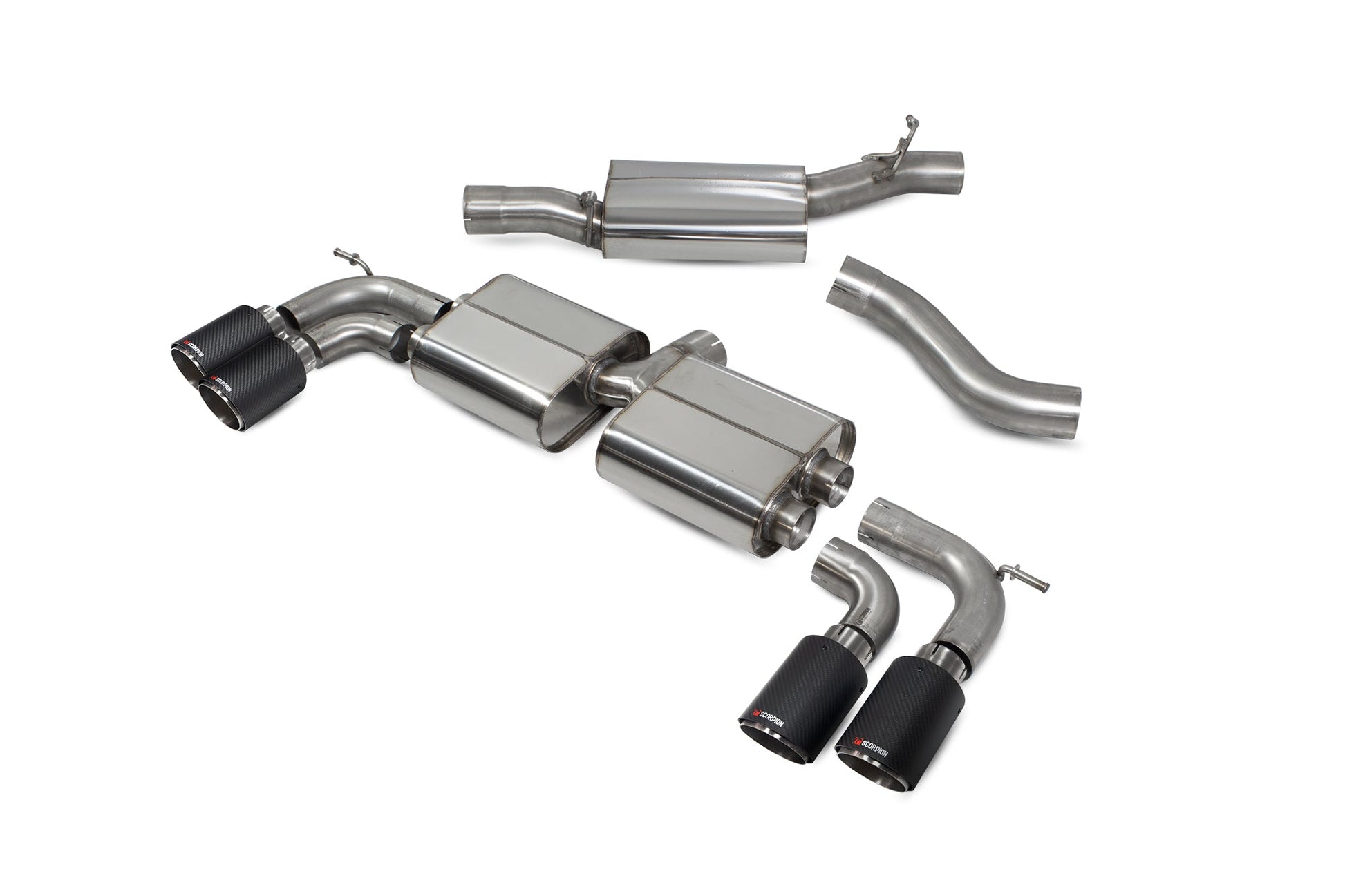 Scorpion SVW055CF VW Golf R MK7.5 Resonated Cat/Gpf Back System | ML Performance UK UK