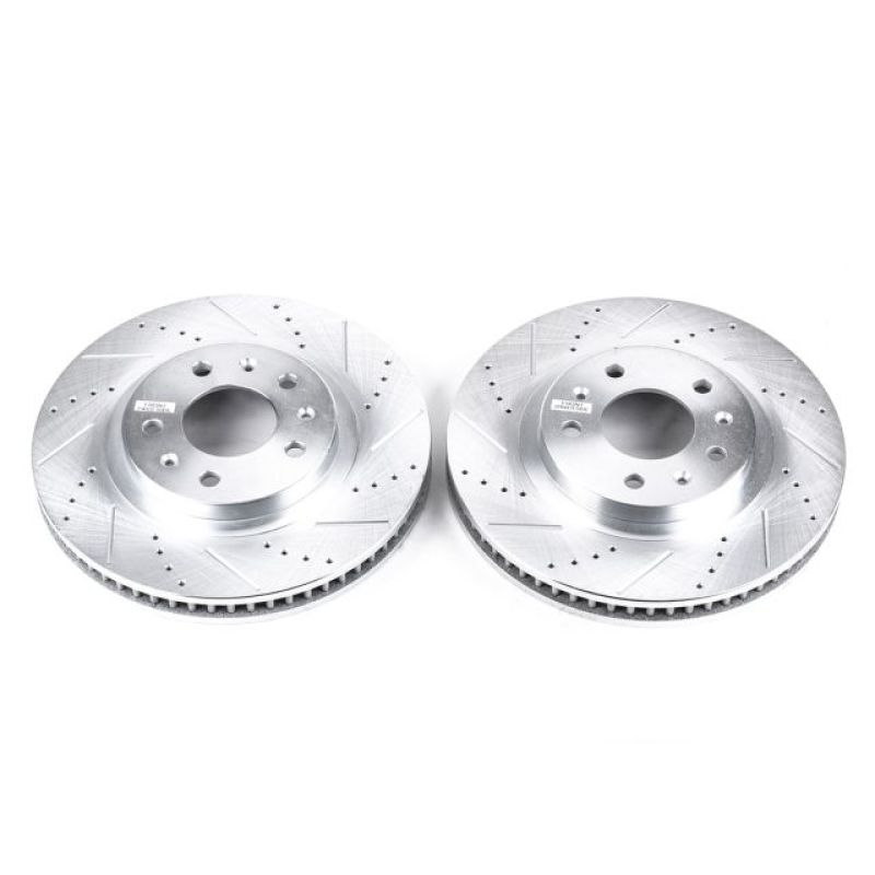 PowerStop Power Stop 03-07 Cadillac CTS Front Evolution Drilled & Slotted Rotors - Pair