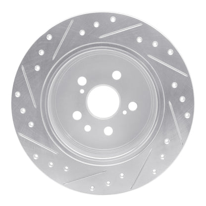 R1 Concepts R1 90-93 Toyota Celica Rear Right Drilled & Slotted Silver Brake Rotor