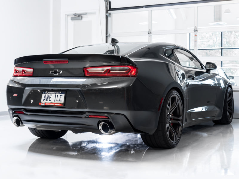 AWE Tuning 16-19 Chevrolet Camaro SS Axle-Back Exhaust - Track Edition (Chrome Silver Tips)