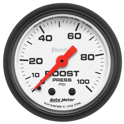Autometer Phantom 2 1/16in 100psi Mechanical Boost Gauge