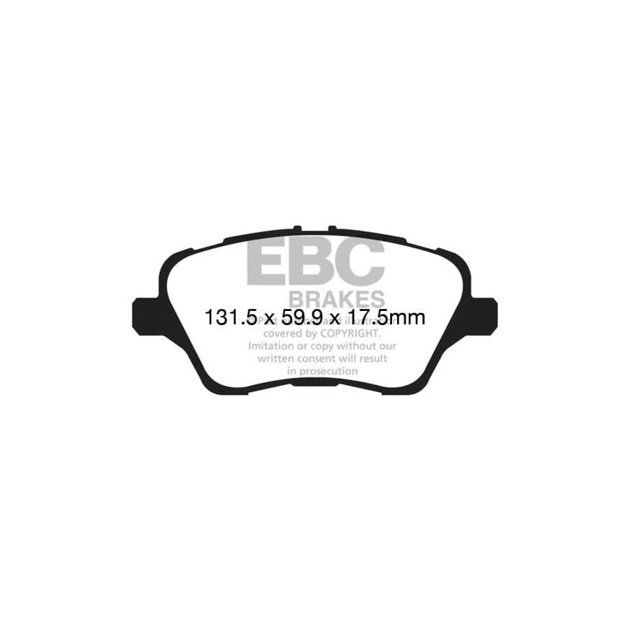 EBC PD04KF1294 Ford Fiesta Bluestuff Front Brake Pad & Plain Disc Kit - TRW Caliper