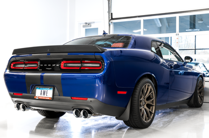 AWE Tuning 2017+ Challenger 5.7L Touring Edition Exhaust - Non-Resonated - Chrome Silver Quad Tips