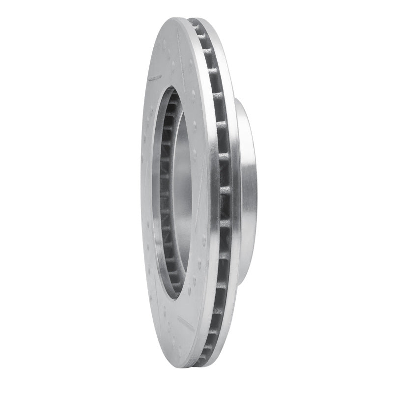 R1 Concepts R1 93-02 Chevrolet Prizm Front Left Drilled & Slotted Silver Brake Rotor